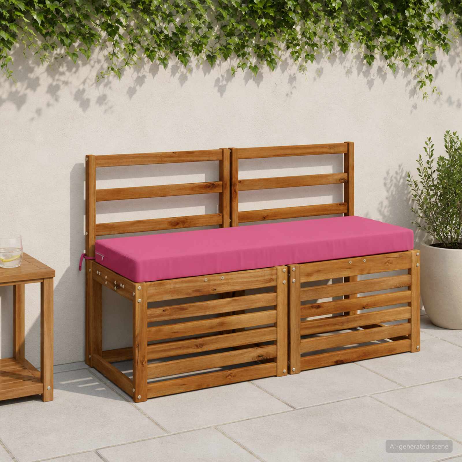 949650_1.jpg vidaXL Vankúš na lavičku SOEST 100% polyester Ružová 100 x 40 x 8 cm – Obrázok 1