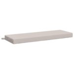 vidaXL Vankúš na lavičku SOEST 100% polyester Biela 110 x 40 x 8 cm