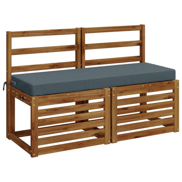 vidaXL Vankúš na lavičku SOEST 100% polyester Modrá 110 x 40 x 8 cm – Obrázok 3