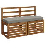 vidaXL Vankúš na lavičku SOEST 100% polyester Sivá 110 x 40 x 8 cm – Obrázok 2