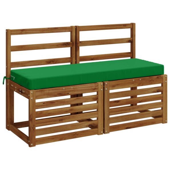 vidaXL Vankúš na lavičku SOEST 100% polyester Zelená 110 x 40 x 8 cm – Obrázok 3