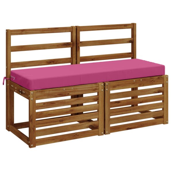 vidaXL Vankúš na lavičku SOEST 100% polyester Ružová 110 x 40 x 8 cm – Obrázok 3