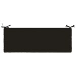 vidaXL Vankúš na lavičku SOEST 100% polyester Čierna 120 x 40 x 8 cm – Obrázok 6