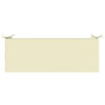 vidaXL Vankúš na lavičku SOEST 100% polyester Krémová 120 x 40 x 8 cm – Obrázok 5