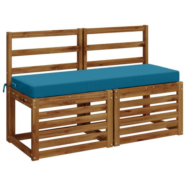 vidaXL Vankúš na lavičku SOEST 100% polyester Svetlomodrá – Obrázok 3