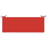 vidaXL Vankúš na lavičku SOEST 100% polyester Červená 120 x 40 x 8 cm – Obrázok 5