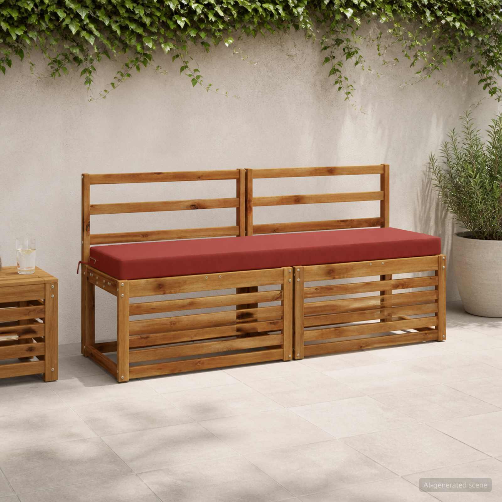 949792_1.jpg vidaXL Vankúš na lavičku SOEST 100% polyester Červená 140 x 40 x 8 cm – Obrázok 1