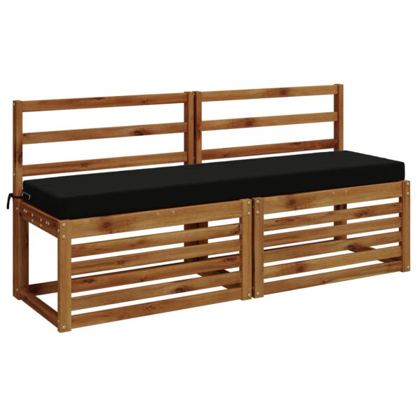 vidaXL Vankúš na lavičku SOEST 100% polyester Čierna 140 x 40 x 8 cm – Obrázok 3