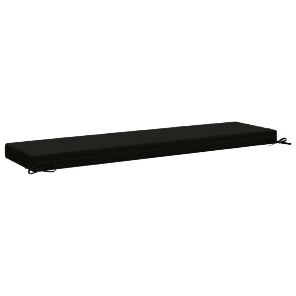 vidaXL Vankúš na lavičku SOEST 100% polyester Čierna 140 x 40 x 8 cm – Obrázok 5
