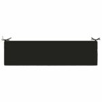vidaXL Vankúš na lavičku SOEST 100% polyester Čierna 140 x 40 x 8 cm – Obrázok 6