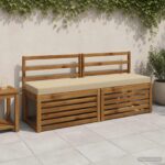 vidaXL Vankúš na lavičku SOEST 100% polyester Béžová 150 x 40 x 8 cm