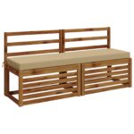 vidaXL Vankúš na lavičku SOEST 100% polyester Béžová 150 x 40 x 8 cm – Obrázok 3