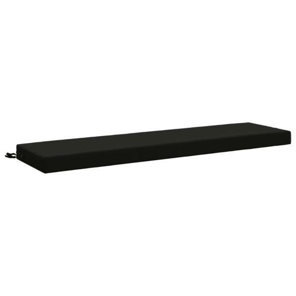 vidaXL Vankúš na lavičku SOEST 100% polyester Čierna 150 x 40 x 8 cm – Obrázok 2