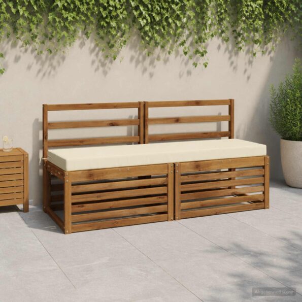 vidaXL Vankúš na lavičku SOEST 100% polyester Krémová 150 x 40 x 8 cm – Obrázok 9