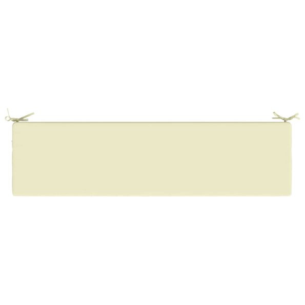 vidaXL Vankúš na lavičku SOEST 100% polyester Krémová 150 x 40 x 8 cm – Obrázok 5
