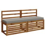 vidaXL Vankúš na lavičku SOEST 100% polyester Sivá 150 x 40 x 8 cm – Obrázok 3
