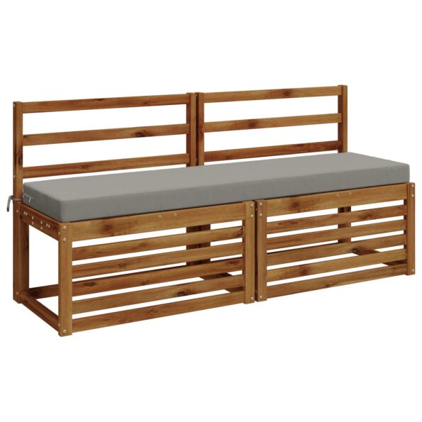 vidaXL Vankúš na lavičku SOEST 100% polyester Sivá 150 x 40 x 8 cm – Obrázok 3