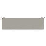 vidaXL Vankúš na lavičku SOEST 100% polyester Sivá 150 x 40 x 8 cm – Obrázok 6