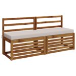 vidaXL Vankúš na lavičku SOEST 100% polyester Biela 160 x 40 x 8 cm – Obrázok 3