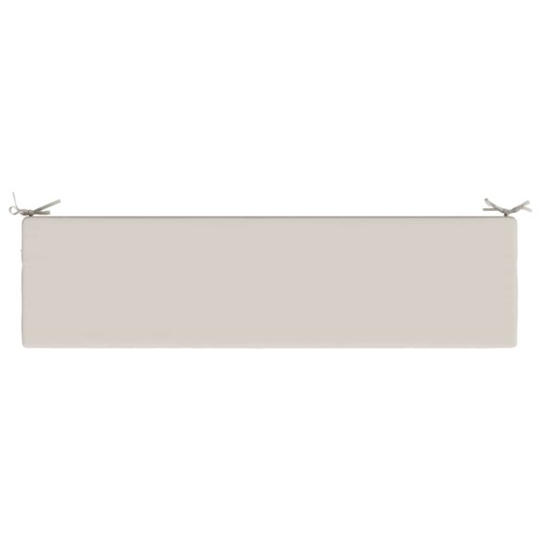 vidaXL Vankúš na lavičku SOEST 100% polyester Biela 160 x 40 x 8 cm – Obrázok 6