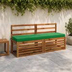vidaXL Vankúš na lavičku SOEST 100% polyester Zelená 160 x 40 x 8 cm