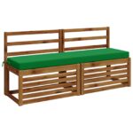 vidaXL Vankúš na lavičku SOEST 100% polyester Zelená 160 x 40 x 8 cm – Obrázok 3