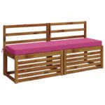 vidaXL Vankúš na lavičku SOEST 100% polyester Ružová 160 x 40 x 8 cm – Obrázok 3
