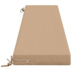 vidaXL Vankúš na lavičku SOEST 100% polyester Piesková 170 x 40 x 8 cm – Obrázok 4