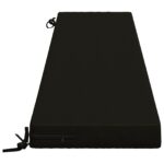 vidaXL Vankúš na lavičku SOEST 100% polyester Čierna 170 x 40 x 8 cm – Obrázok 4