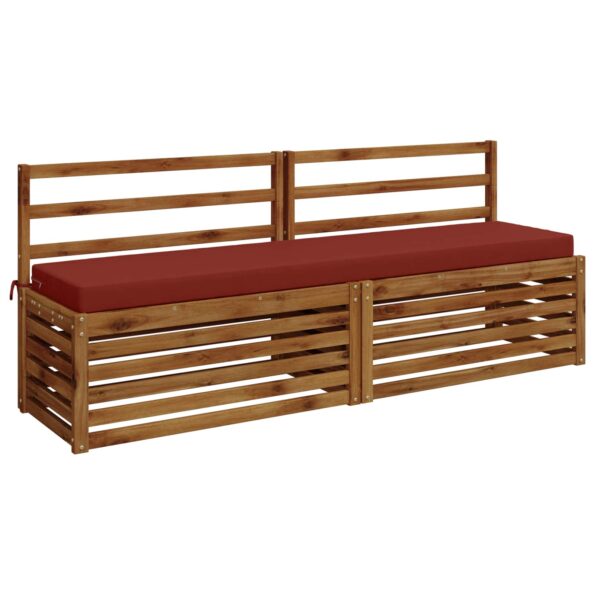 vidaXL Vankúš na lavičku SOEST 100% polyester Červená 170 x 40 x 8 cm – Obrázok 3