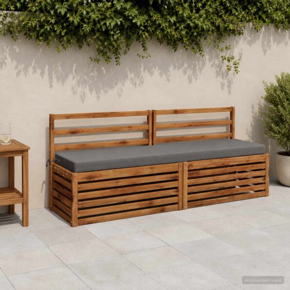 vidaXL Vankúš na lavičku SOEST 100% polyester Sivá 170 x 40 x 8 cm – Obrázok 9