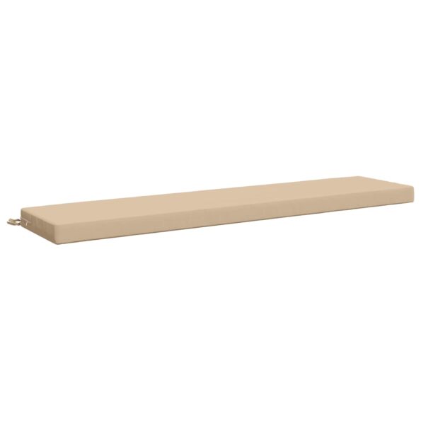 vidaXL Vankúš na lavičku SOEST 100% polyester Krémová 170 x 40 x 8 cm – Obrázok 2