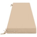 vidaXL Vankúš na lavičku SOEST 100% polyester Krémová 170 x 40 x 8 cm – Obrázok 4