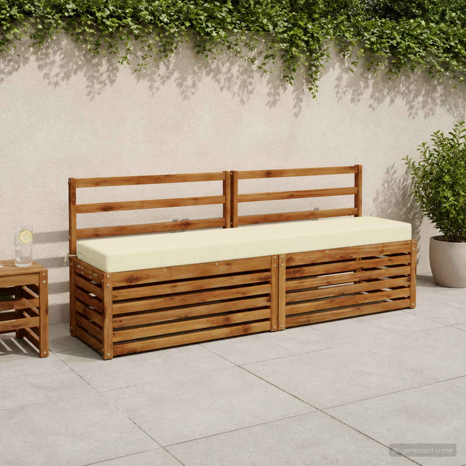 949984_1.jpg vidaXL Vankúš na lavičku SOEST 100% polyester Krémová 170 x 40 x 8 cm – Obrázok 1