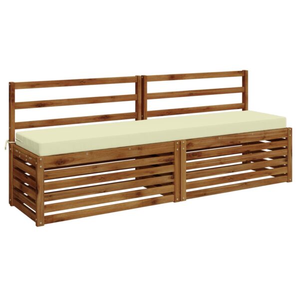 vidaXL Vankúš na lavičku SOEST 100% polyester Krémová 170 x 40 x 8 cm – Obrázok 3