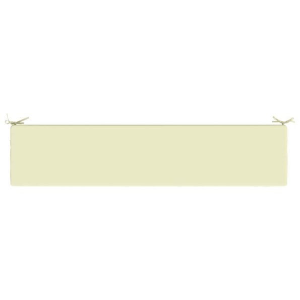 vidaXL Vankúš na lavičku SOEST 100% polyester Krémová 170 x 40 x 8 cm – Obrázok 6