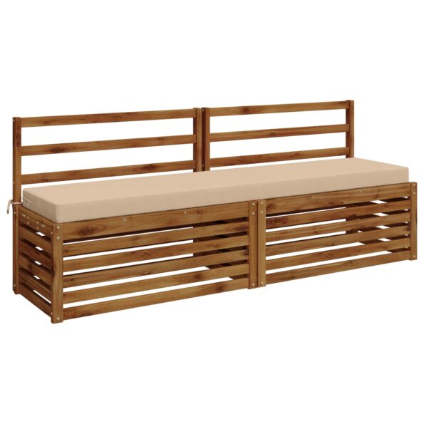 vidaXL Vankúš na lavičku SOEST 100% polyester Krémová 180 x 40 x 8 cm – Obrázok 3