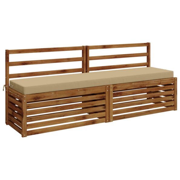vidaXL Vankúš na lavičku SOEST 100% polyester Béžová 180 x 40 x 8 cm – Obrázok 3