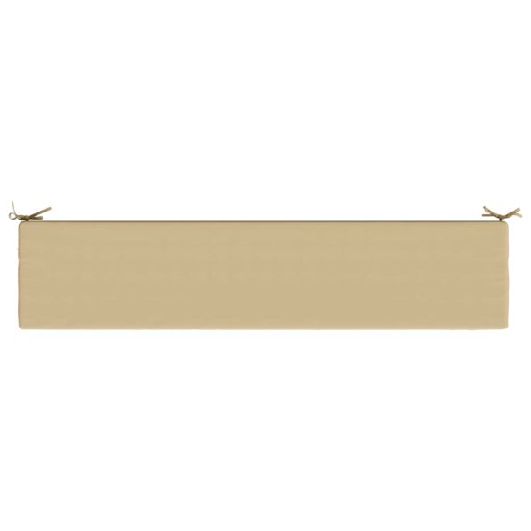 vidaXL Vankúš na lavičku SOEST 100% polyester Béžová 180 x 40 x 8 cm – Obrázok 6