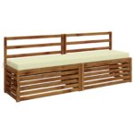 vidaXL 2-dielne podušky na lavicu SOEST 2 ks 100% polyester Krémová – Obrázok 3