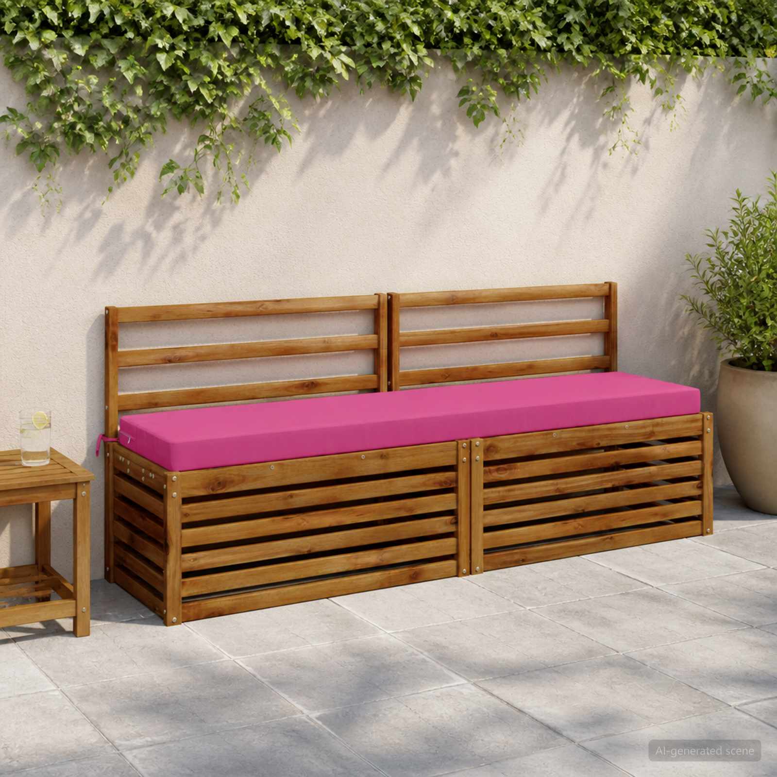 950056_1.jpg vidaXL Vankúš na lavičku SOEST 100% polyester Ružová 180 x 40 x 8 cm – Obrázok 1