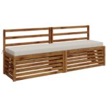vidaXL Vankúš na lavičku SOEST 100% polyester Biela 200 x 40 x 8 cm – Obrázok 3