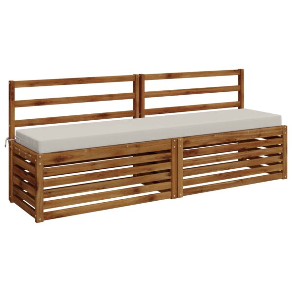 vidaXL Vankúš na lavičku SOEST 100% polyester Biela 200 x 40 x 8 cm – Obrázok 3