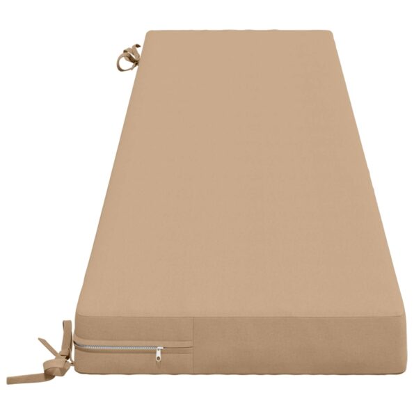 vidaXL Vankúš na lavičku SOEST 100% polyester Piesková 200 x 40 x 8 cm – Obrázok 4