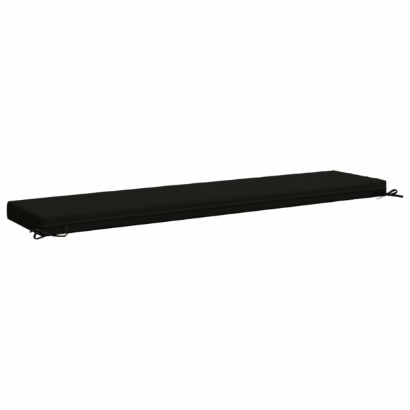 vidaXL Vankúš na lavičku SOEST 100% polyester Čierna 200 x 40 x 8 cm – Obrázok 5