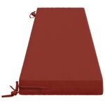 vidaXL Vankúš na lavičku SOEST 100% polyester Červená 200 x 40 x 8 cm – Obrázok 4