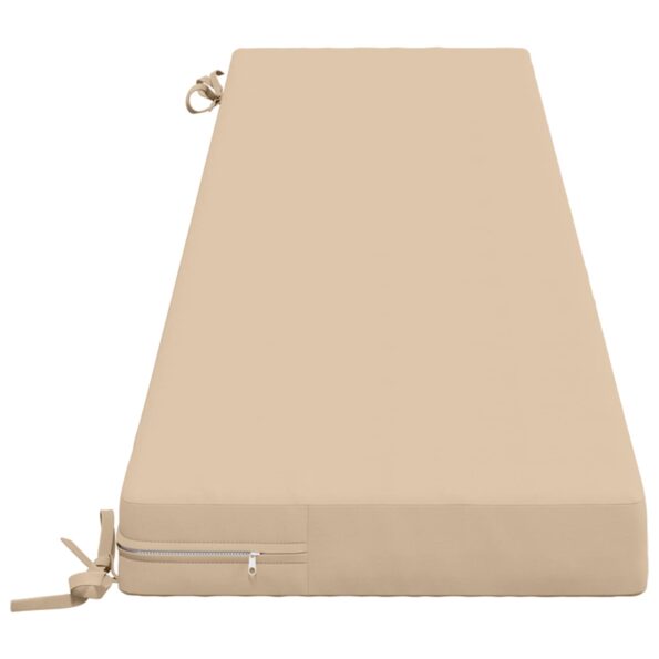 vidaXL Vankúš na lavičku SOEST 100% polyester Krémová 200 x 40 x 8 cm – Obrázok 4