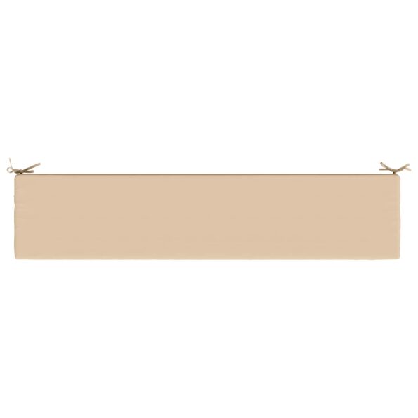 vidaXL Vankúš na lavičku SOEST 100% polyester Krémová 200 x 40 x 8 cm – Obrázok 6