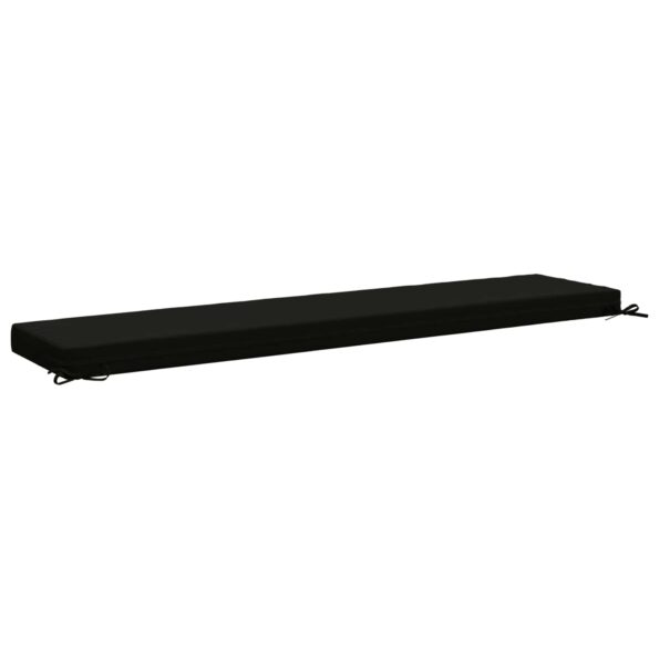 vidaXL Vankúš na lavičku SOEST 100% polyester Čierna 200 x 40 x 8 cm – Obrázok 5