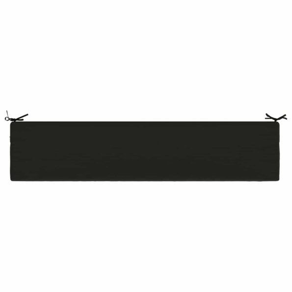vidaXL Vankúš na lavičku SOEST 100% polyester Čierna 200 x 40 x 8 cm – Obrázok 6